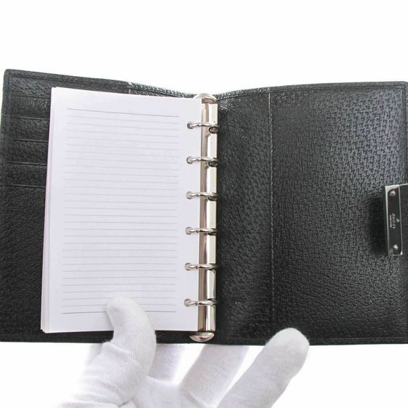 Gucci Web Black GG Logos Pattern Agenda Notebook - Picture 12 of 14